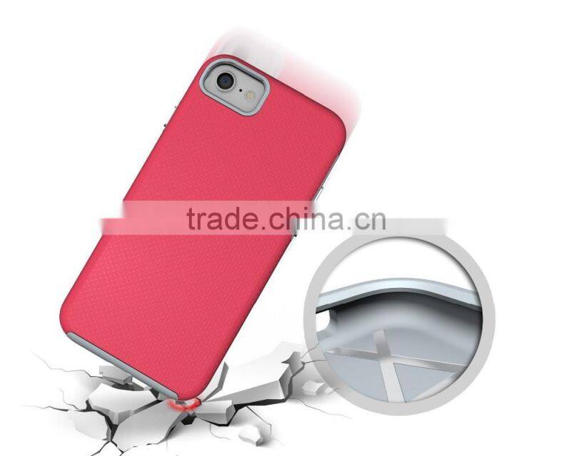 Anti fall sets fashion electroplating button PC+TPU phone case for Iphone 7