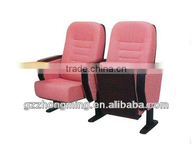 Modern Pink Fabric Auditorium Chair/Theater Chair With Writing Board Theater Furniture LT-021