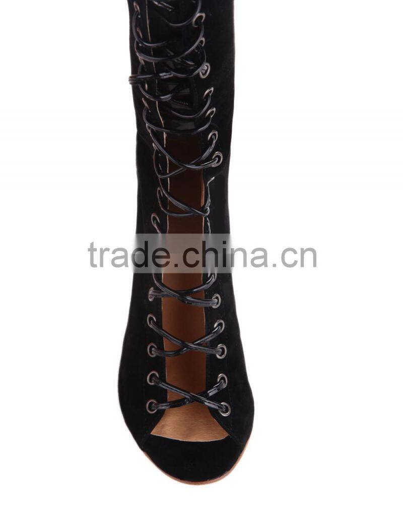Fancy Hand Made Shoes boots Ladies Summer Peep Toe Long Boots Lace Up Thigh High Boots for Women