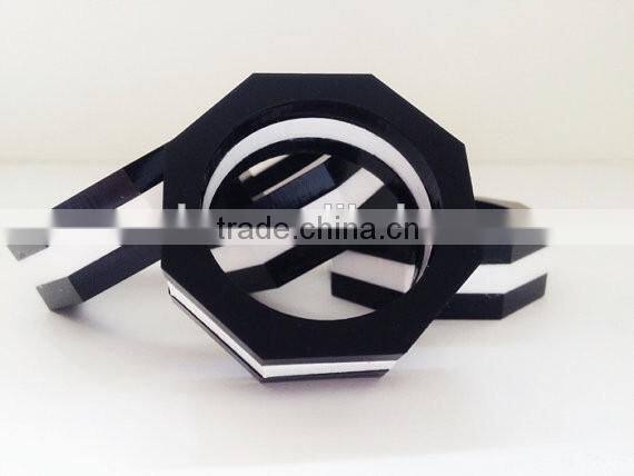 wholesale hexagonal acrylic hotel table napkin serviette ring