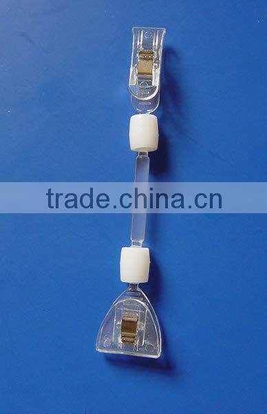 PVC Double Clips with plastic line for POP sign