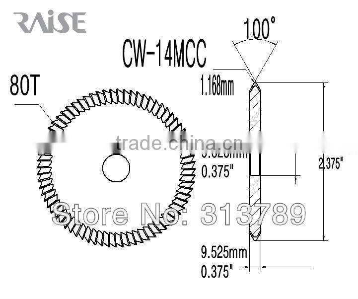 Locksmith CW14MCC CARBIDE key cutters for HPC Blitz,Switch Blitz,CodeMax,Tiger SHARK key cutting machine