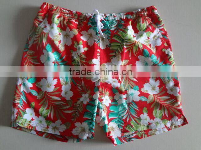 Floral Printing Colorful Hawaiian Shorts