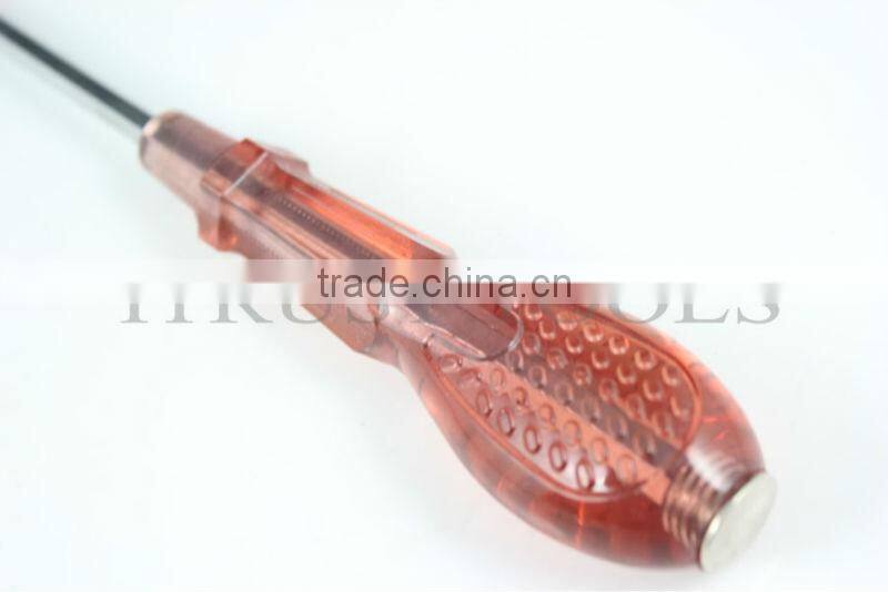 Transparent Plastic Handle Black Bit Screwdriver SD1058