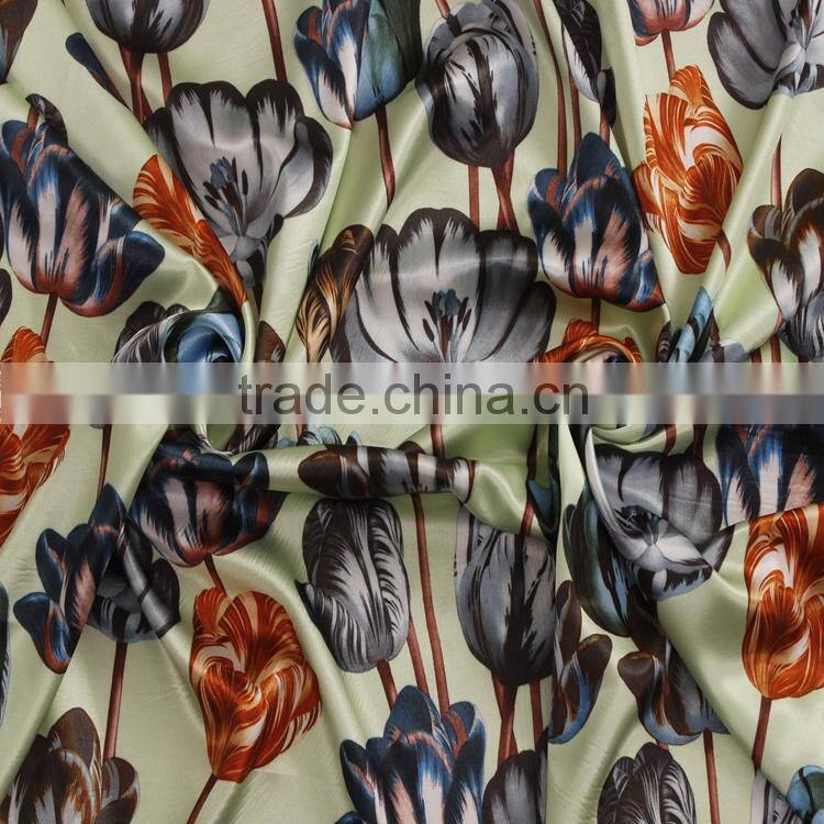 Flower designes of digital print cotton fabric textiles for girl dress