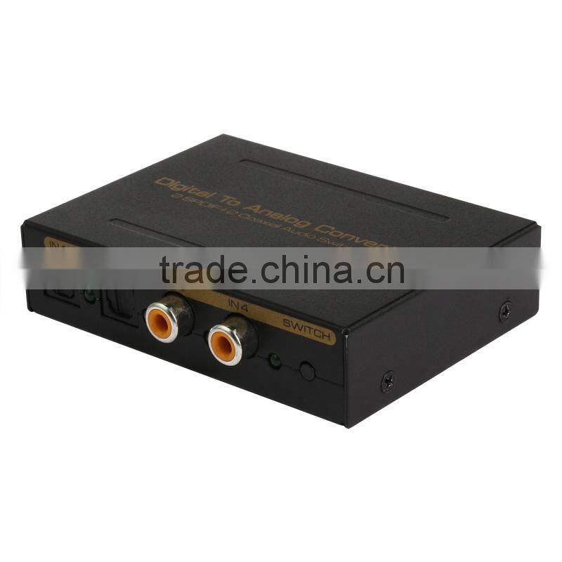 Digital to Analog Converter 2 SPDIF+2 Coaxial Audio Switcher