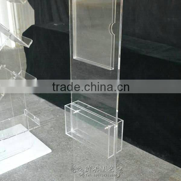high quality acrylic podium, guihe magazine display holder