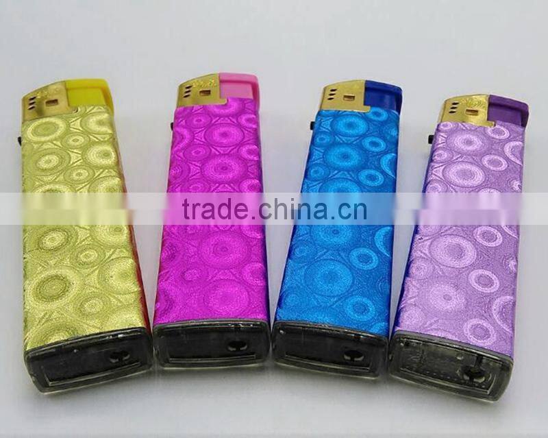 Customized paper rhinestone lighters crystal auto cigarette gas lighter importers