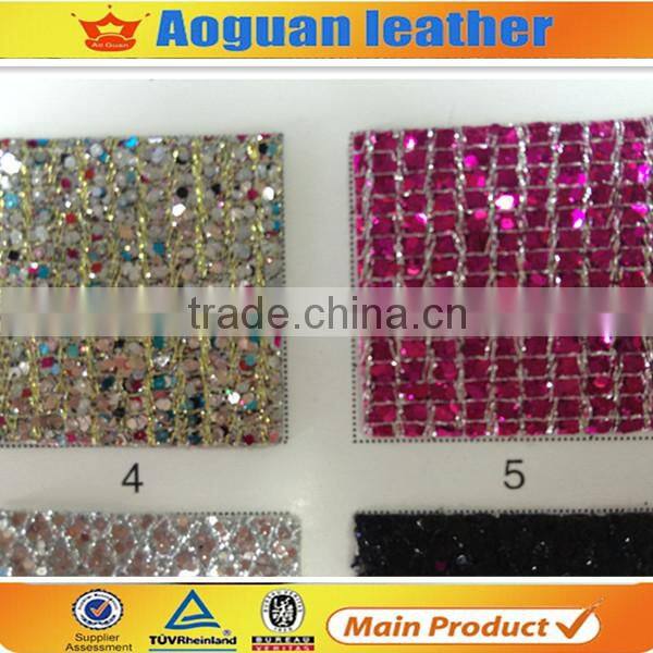 2016 nwest design shinning shoes material wholesale glitter fabric made in china factory T5769