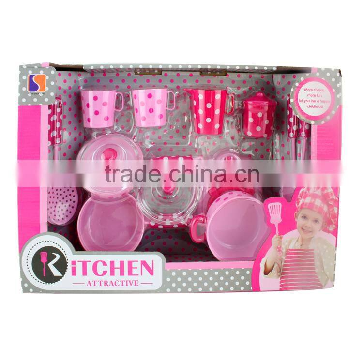 Funny cheap plastic big kitchen set toy