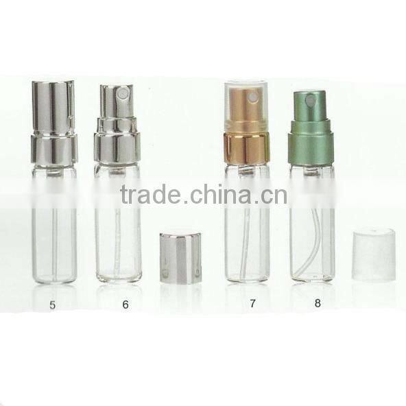 cutomized printing cylinder perfume glass bottle with sprayer pump