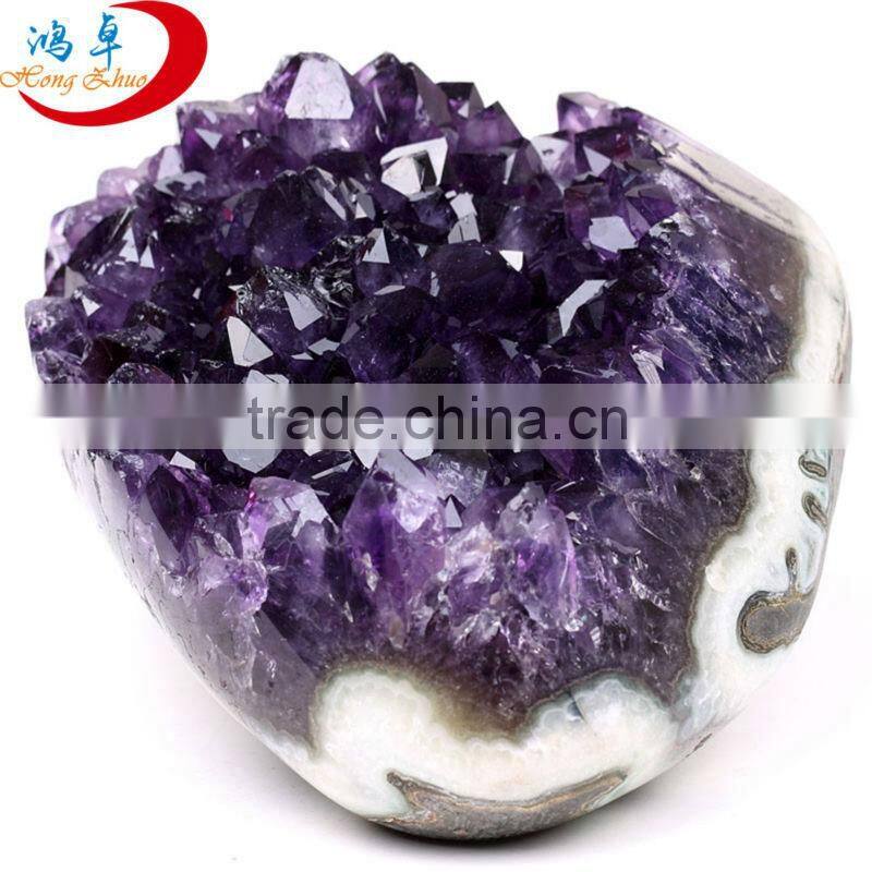 Wholesale Amethyst Geode Natural Quartz Crystal Purple Geode