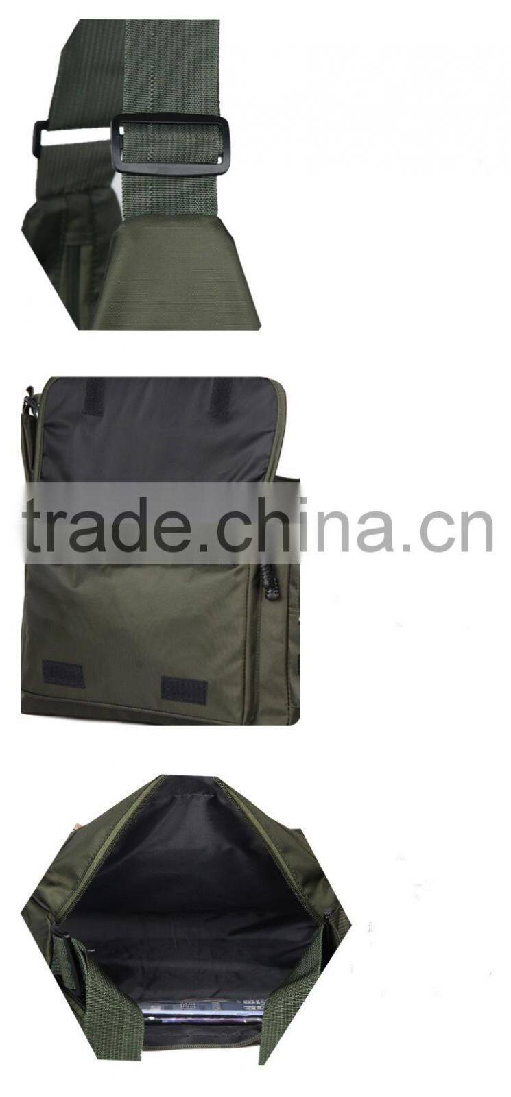 mens school messenger nylon bag with customers logo in guangzhou