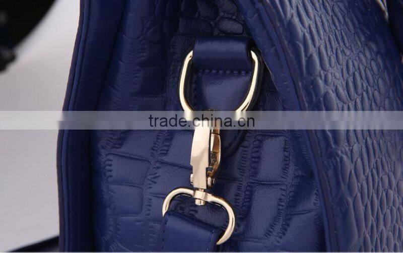 fashion wholesale women leather handbag, handbag factory