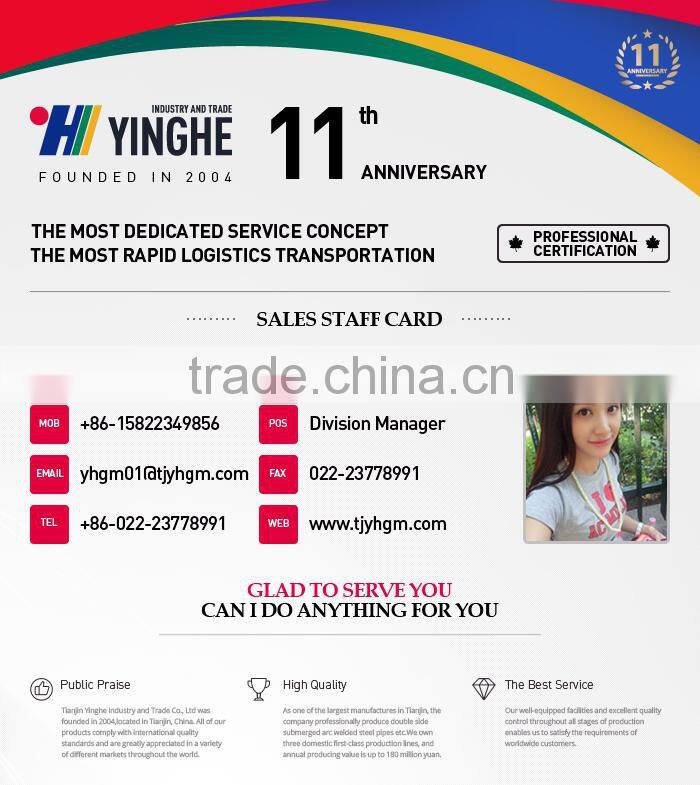 2015 hot sale wholesale 3- inch galvanized pipe prices