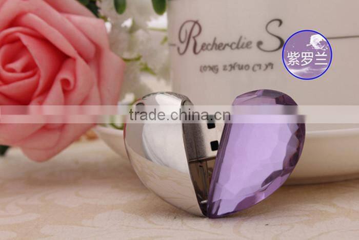 USB Flash Drive Customize Company Logo Bulk Cheap Heart Necklace Design 2GB 8GB