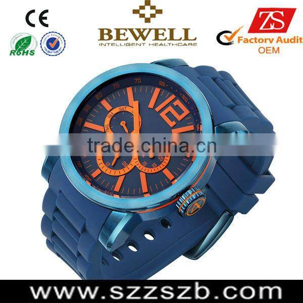 new atyle watches stainless steel case silicone straps janpan 6P29 quartz watch