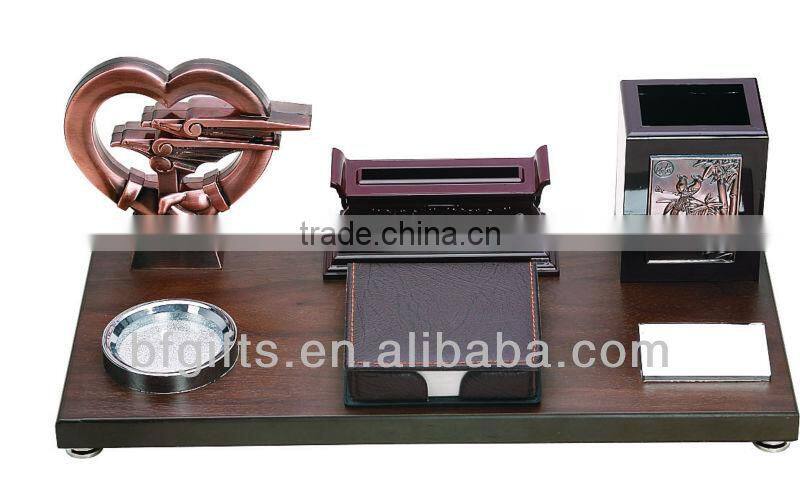 Wood Globe & Name card & Pen Holder Office Stationary Desktop Set Gift-38