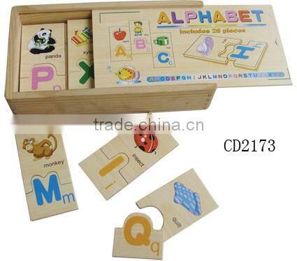 educational wooden Alphabet puzzle in box