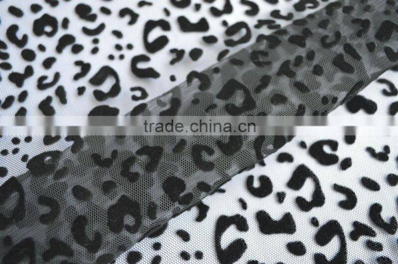 Polyester American Tulle Flocking Fabric for Dress DSN516