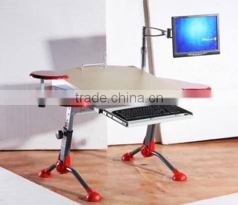 2015 hot sale morden Steel and wood laptop desk china manufacturer price