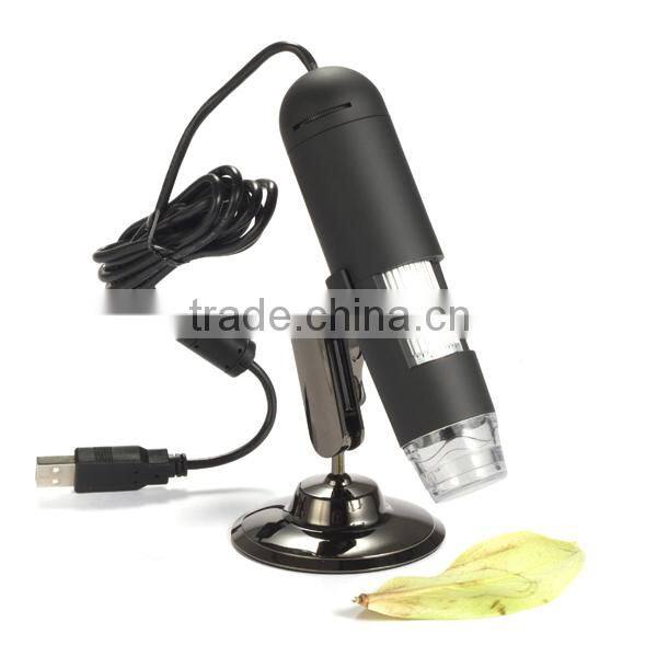 High Quality 1.3MP 400x USB Digital Microscope with stand holder and 8 LED