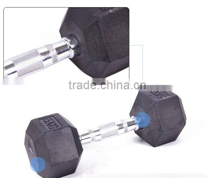 Free weight/rubber coated dumbbell