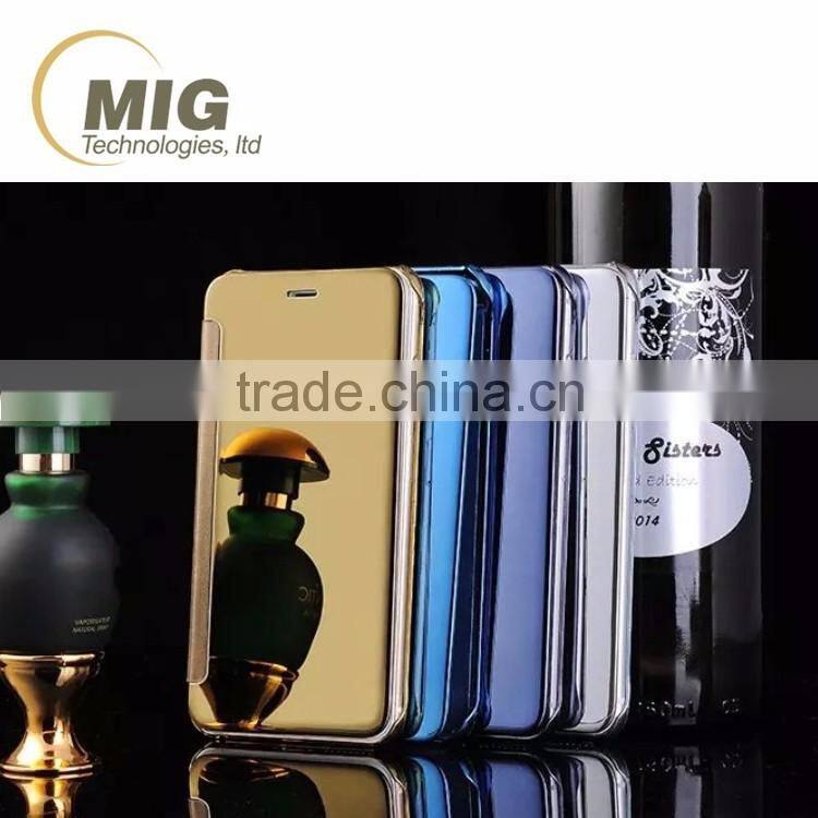 3D Mirror Smart View Clear Flip Phone Case Cover For Apple iPhone 5 5S 6 6S Plus case