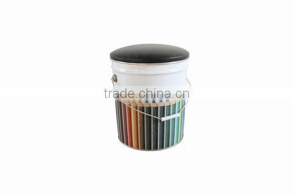 Custom made New product colorful metal stroage bucket stools