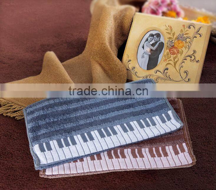 100% cotton zero twist bath towel with lace