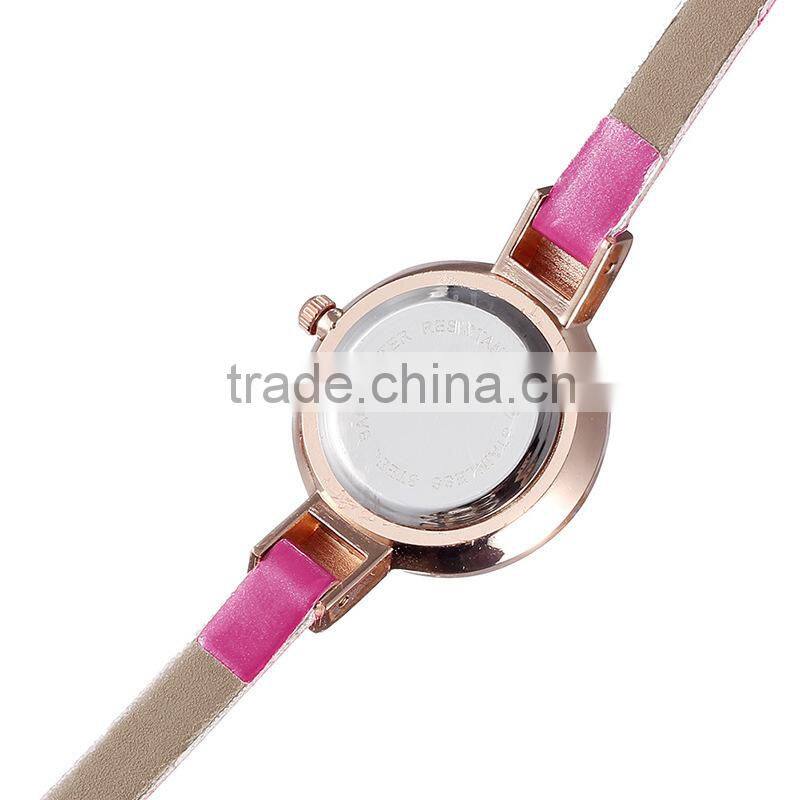 Alibaba China Top Selling Imported Japan Quartz Fashion Stainless Steel Vogue Good Quality PU leather Wrist Watch in Stock!