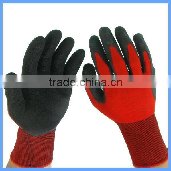 Best-selling Sandy Nitrile Polyester Work Gloves / Safety Products