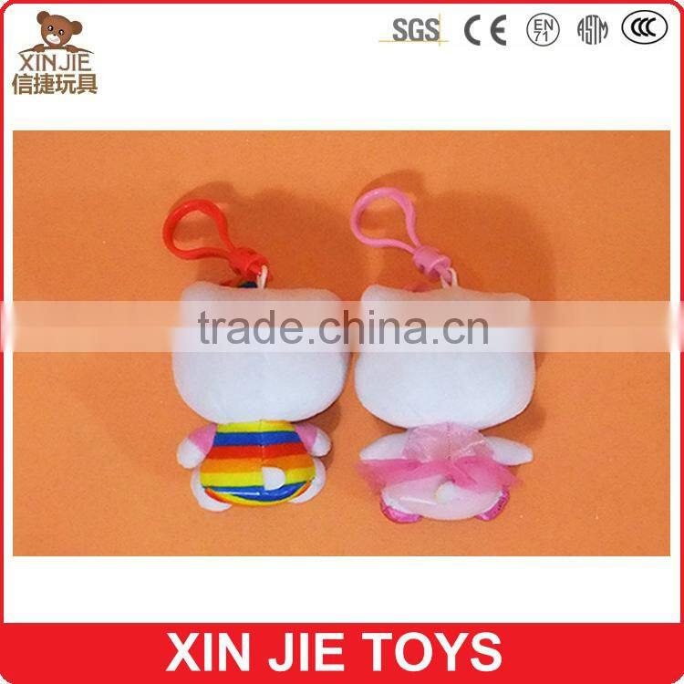 best selling plush hello kitty keychain custom good quality soft animal keychain toy