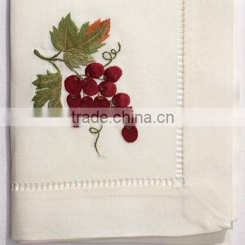 hand embroidery napkin,hemstitch napkin,linen napkin