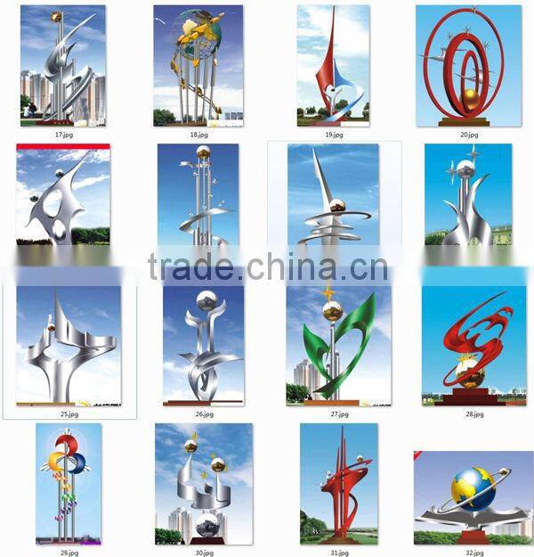Metal Lily Garden Sculpture Stainless Steel Water Lily Flower Sculpture For Sale