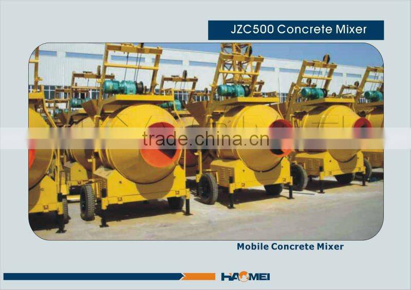 JZC500 mezcladora de concreto recomendad por haomei
