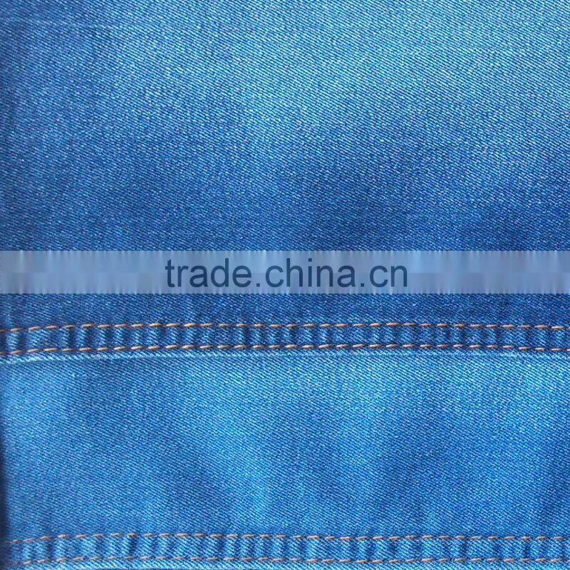 Benzo Blue 80% Cotton 18% Polyester 2% Spandex Elastic Twill Denim Fabric
