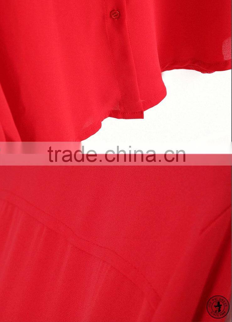 Beautiful Bright Chiffon Silk Proffessional Office Lady Blusas