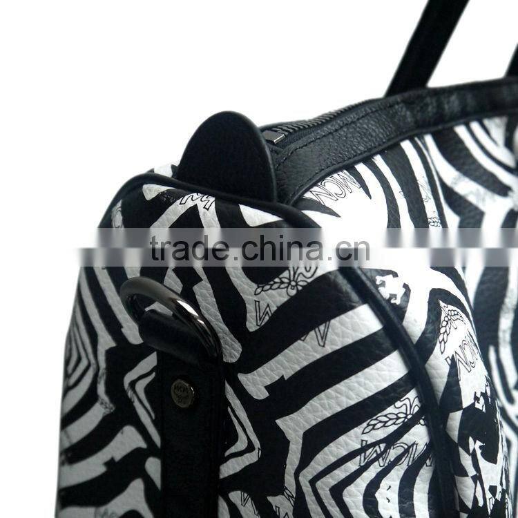 online shop China luggage PU leather travel bag zebra travel bag