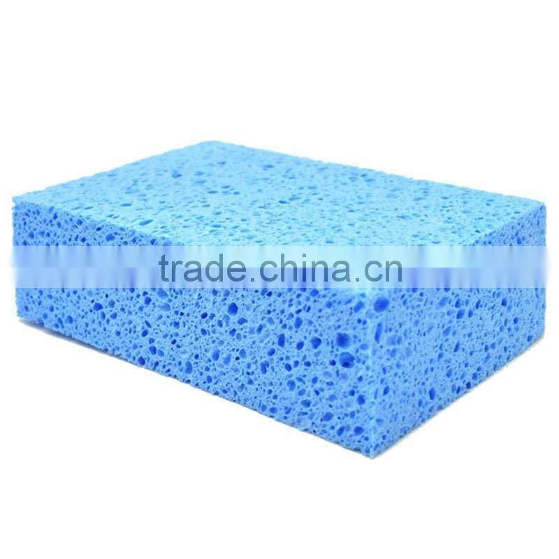 wet natural cellulose sponge with cleaning pad kitchen cleaning