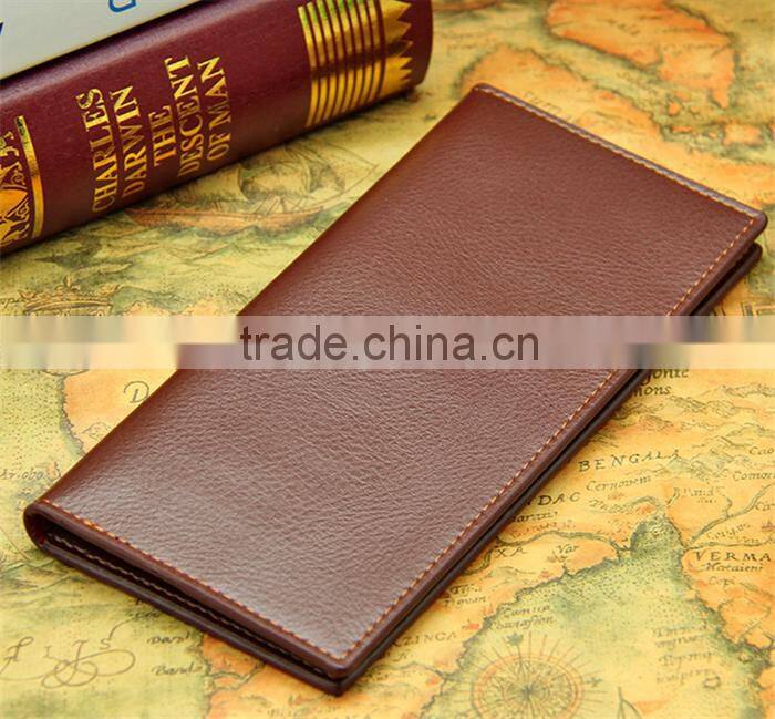 China direct male leather purse men long PU hand wallet