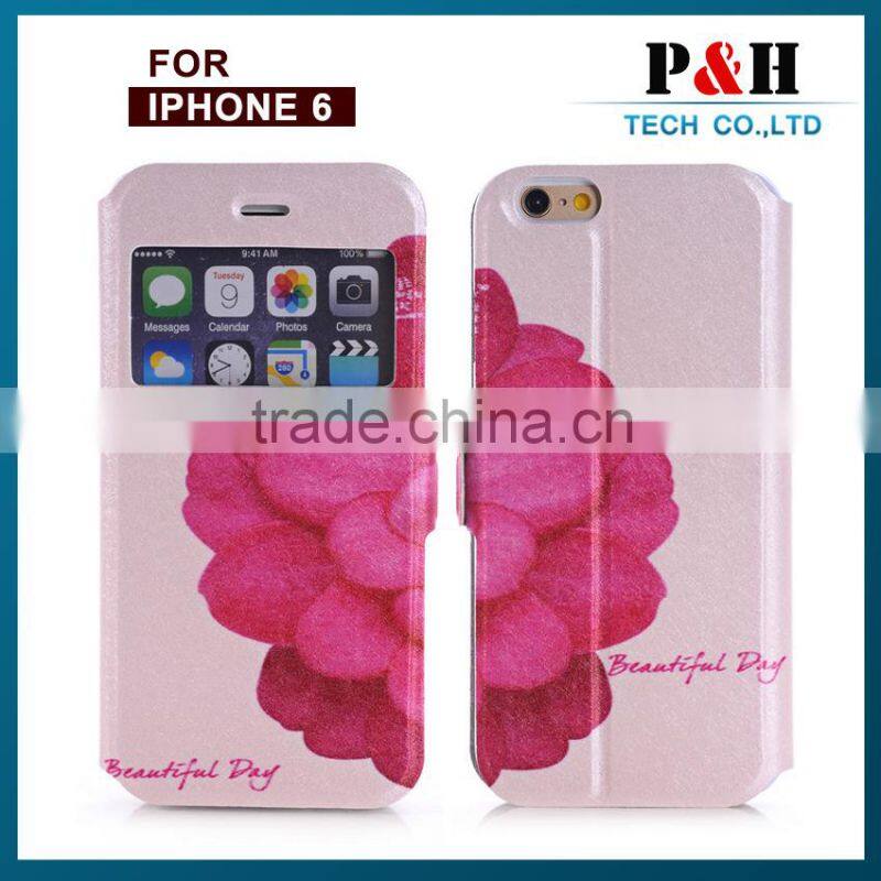 Colorful Drawing Style Flip Leather Case for Apple iPhone 6 iphone 6 plus,for iphone 6s case