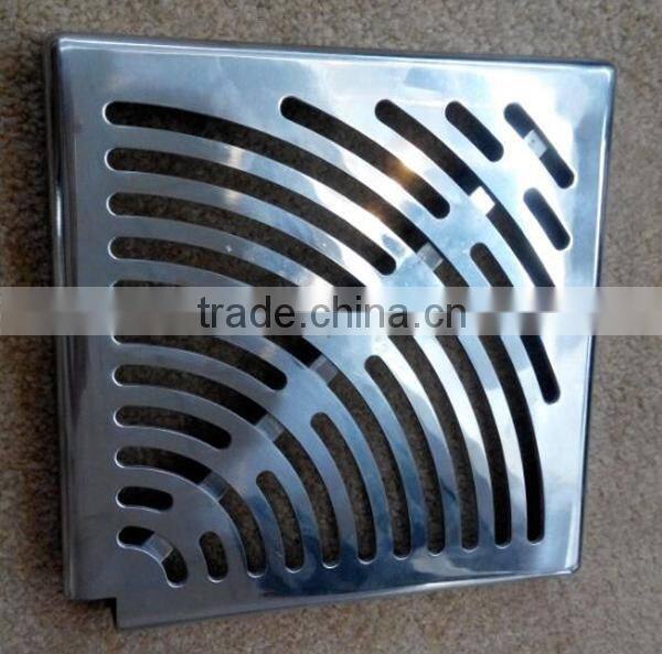 195mm by 195mm stainless steel 304 drain gutter cover swimming pool gutter grating