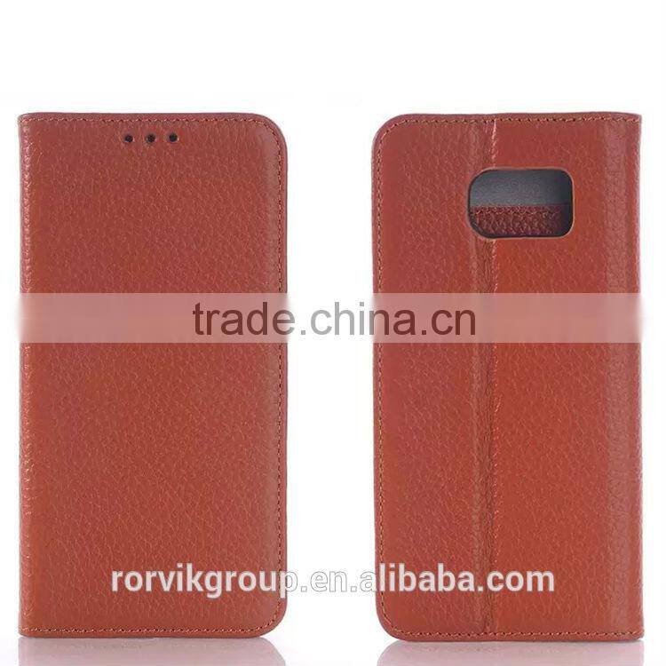 New design flip pu leather smart cover case for samsung galaxy s6