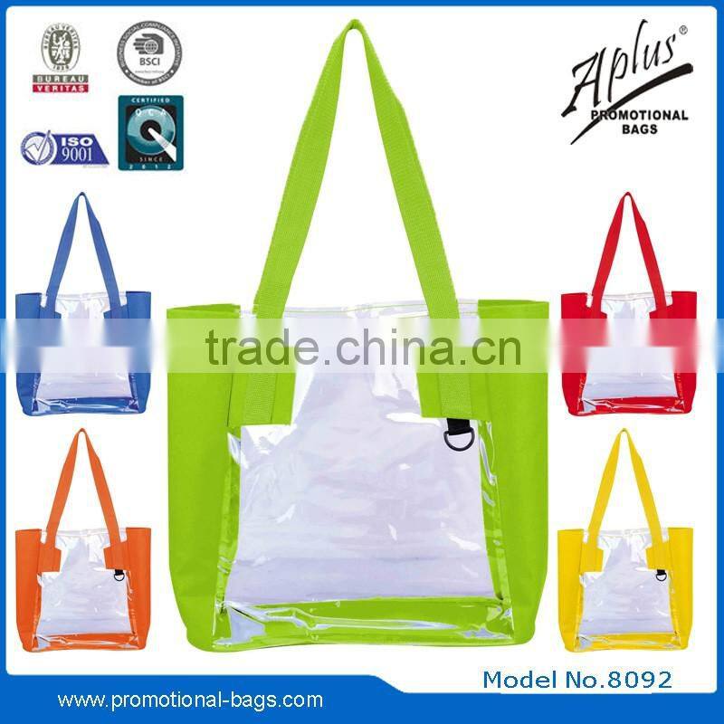 2015 portable PVC lightweight tote bag bags with plastic buckle