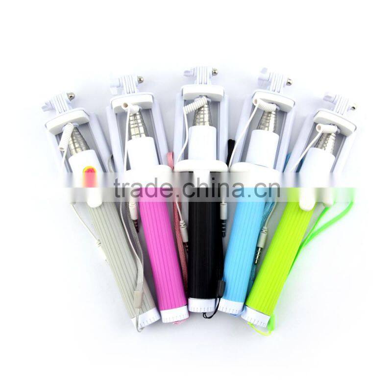 OEM ODM Cheap china manufacture smartphone cable monopod selfie stick