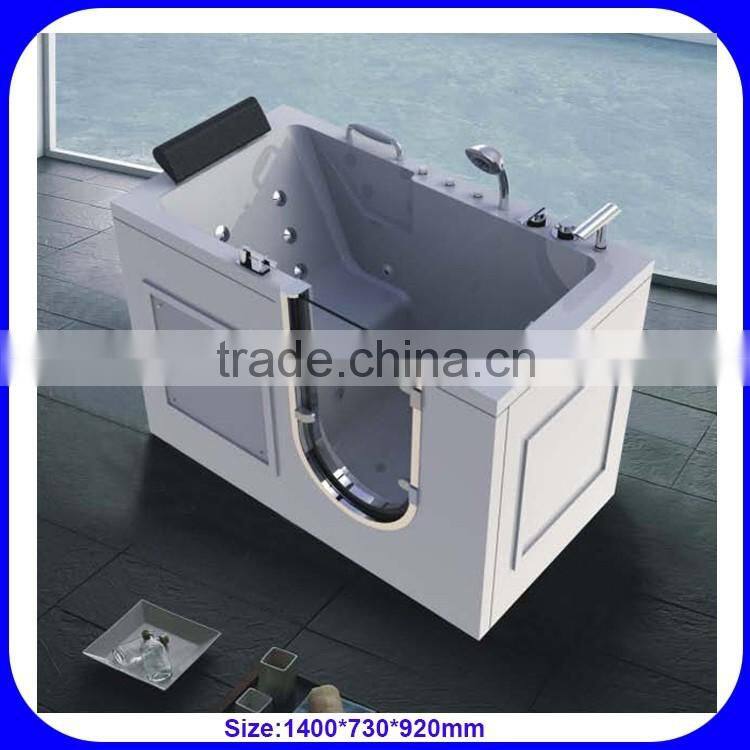 Portable elderly disabled walk in bathtub