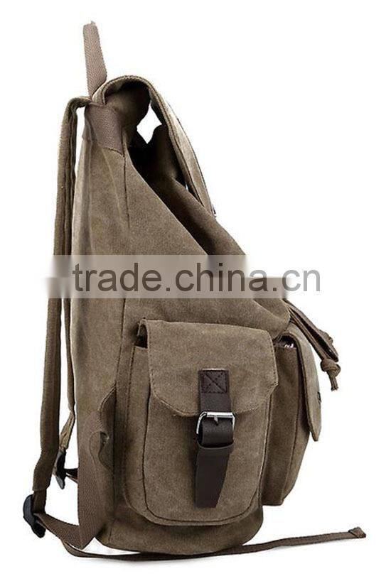 2015 Audit custom cheap canvas backpack for teens, canvas drawstring backpack