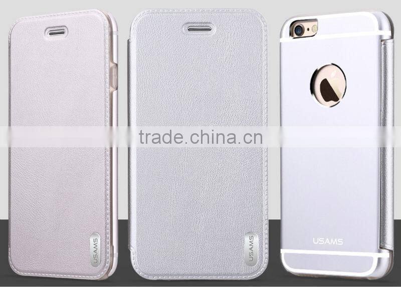 USAMS PC+TPU+Metal flip case for iphone 6/6plus