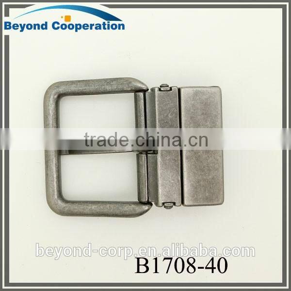 38mm teeth screw fixed reversible leather strap buckle